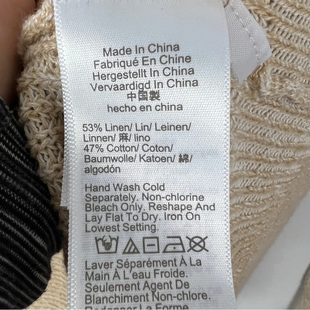 J. Crew Relaxed Cotton Linen Blend Cardigan Sweater